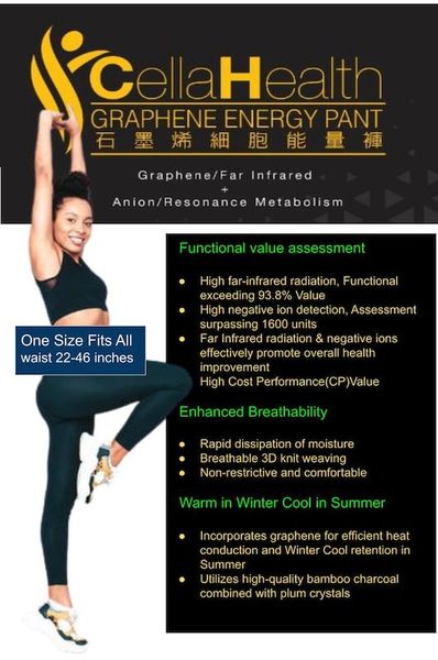 Graphene Energy Pant,crafted from premium Graphene, Far Infrared, and negative ions to promote overall health. 